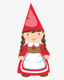Collection Of Free Gnome Drawing Cartoon Download On - Female Garden Gnome Clipart, HD Png Download, Free Download