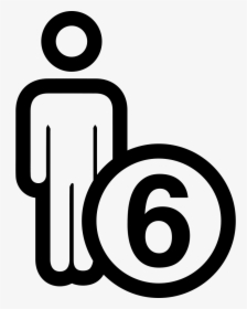 Six Persons Or Person Number 6 Symbol - 8 Person Icon, HD Png Download, Free Download