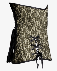 Ivory And Black Lace Underbust Corset - Cushion, HD Png Download, Free Download