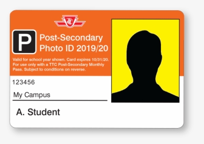 Post Secondary School Id Card - Ttc Post Secondary Id, HD Png Download, Free Download
