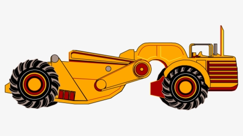 Wheel,machine,bulldozer - Scraper Machine Clip Art, HD Png Download, Free Download