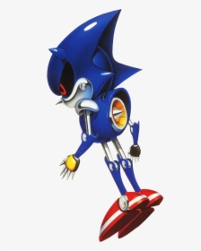 Artwork Of Metal Sonic From The Manual Of "sonic Cd - Sonic Cd Metal Sonic, HD Png Download, Free Download