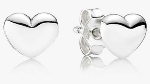 Silver Drawing Heart Ring - Pandora Silver Heart Earrings, HD Png Download, Free Download