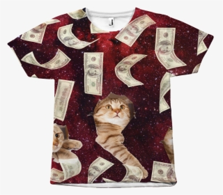Make It Rain Cat T-shirt - Tabby Cat, HD Png Download, Free Download