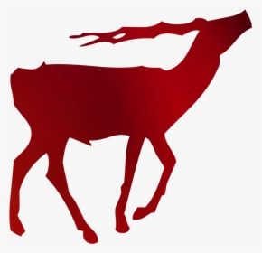 Reindeer Vector Graphics Silhouette Clip Art - Deer Silhouette, HD Png Download, Free Download