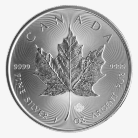 Canadian Silver Maple Leaf - 2014 Canadian Maple Leaf Silver Coin, HD Png Download, Free Download