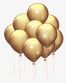 Gold Balloons Png, Transparent Png, Free Download