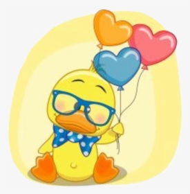 Transparent Yellow Balloons Png - Pato Con Flores, Png Download, Free Download