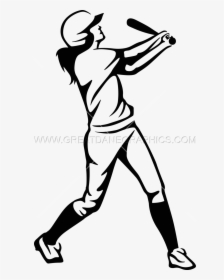 Clip Art Girl Softball Player Clipart - Softball Player Drawing Easy, HD Png Download, Free Download