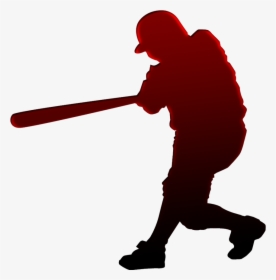 Transparent Hit Clipart - Silhouette Transparent Softball Player, HD Png Download, Free Download