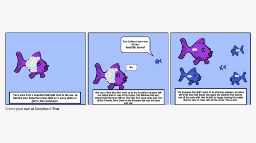 Storyboard For The Rainbow Fish, HD Png Download, Free Download
