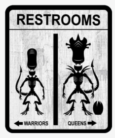 Bathroom Signs Alien, HD Png Download, Free Download