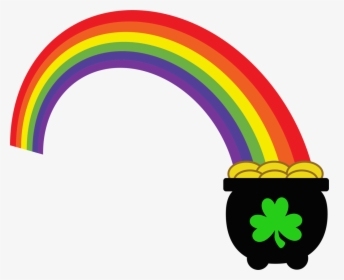 Pot Of Gold Rainbow Png, Transparent Png, Free Download