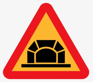 Traffic Sign Tunnel Warning Sign Road - Tunnel Road Sign, HD Png Download, Free Download