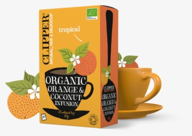 Organic Orange & Coconut - Clipper Raspberry Leaf Tea, HD Png Download, Free Download