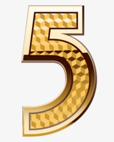 Free Png Gold Number Five Png Images Transparent - 3d Gold Number Png, Png Download, Free Download
