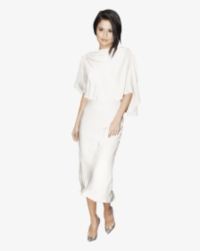 Selena Gomez White Dress - Png Selena Gomez In Dress, Transparent Png, Free Download