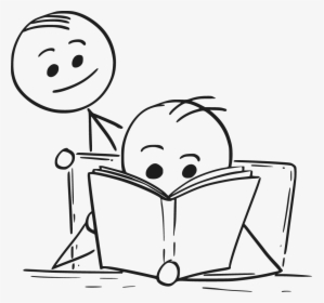 Transparent People Reading Png - Reading A Book Drawing, Png Download, Free Download