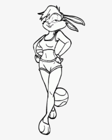 Space Jam Lola Bunny Coloring Pages Print Transparent - Cartoon, HD Png Download, Free Download