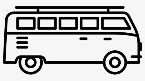 Minivan Facing Right - Bus Black And White Clipart, HD Png Download, Free Download