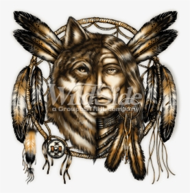 Catcher Drawing Dream Indian - Indian Wolf Dream Catcher, HD Png Download, Free Download