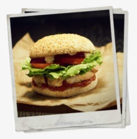 Veggie Burger Clipart Gourmet Burger - Burger Polaroid, HD Png Download, Free Download