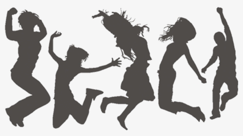 Silhouette Jumping Dance Clip Art - Jumping People Vector, HD Png Download, Free Download