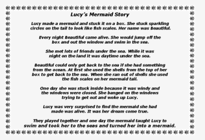 Lucy’s Mermaid Story  lucy Made A Mermaid And Stuck - برنامه هفتگی پایه دوازدهم, HD Png Download, Free Download