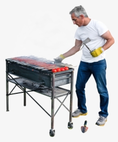 Grilling Kebab And Tomatoes Png Image - People Grilling Png, Transparent Png, Free Download