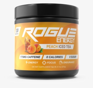 Peach Iced Tea Rogue Energy, HD Png Download, Free Download