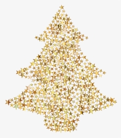 Christmas Tree Stars Gold No Bg - Gld Christmas Tree Png, Transparent Png, Free Download