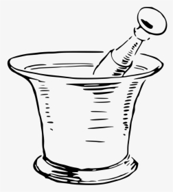 Mortar And Pestle - Mortar And Pestle Drawing Easy, HD Png Download, Free Download