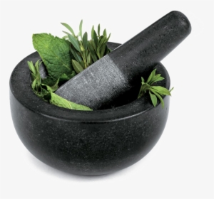 Mortar Png Transparent Image - Mortar And Pestle With Herbs, Png Download, Free Download