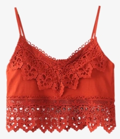 Lace Top Png Red, Transparent Png, Free Download