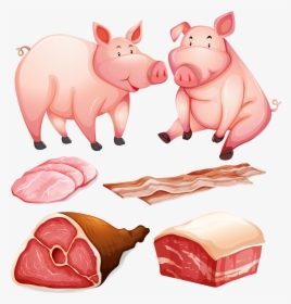 Transparent Pork Clipart - Pork Cartoon, HD Png Download, Free Download