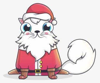 Cryptokitty Santa Claus Png - Cryptokitty Png, Transparent Png, Free Download
