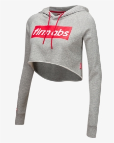 Firm Abs Super Crop Hoodie With Red Lace P18041203 - Hoodie, HD Png Download, Free Download