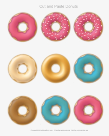 Cut And Paste Donuts - Donut Worksheets Preschool, HD Png Download, Free Download