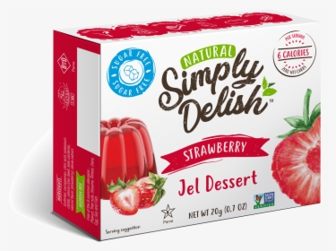 Natural Strawberry Jel Dessert - Simply Delish Jello Strawberry, HD Png Download, Free Download