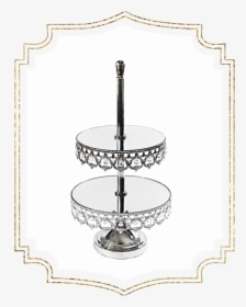 Shop-preview Shiny Silver Crown 2 Tier Dessert Stand - Cake, HD Png Download, Free Download