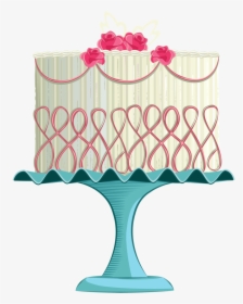 Cupcake & Bolos E Etc Cake Background, Cake Clipart, - Clip Art Cake On Cake Stand, HD Png Download, Free Download
