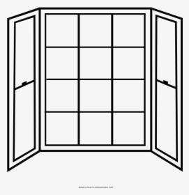 Bay Window Coloring Page - Bay Window Outline Png, Transparent Png, Free Download