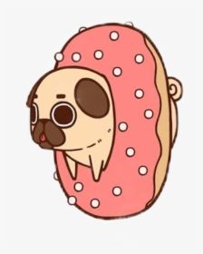 Donuts Coffee And Doughnuts Ice Cream Hot Chocolate - Cute Pug Drawings Easy, HD Png Download, Free Download