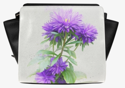 Transparent Garden Flowers Png - Purple Aster Painting, Png Download, Free Download