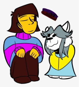 Movedtale Frisk & Temmie - Cartoon, HD Png Download, Free Download