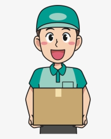 Cartoon,clip - Delivery Man Green Png, Transparent Png, Free Download