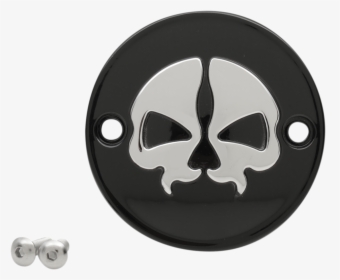 Drag Specialties Black Chrome Split Skull Points Cover - Emblem, HD Png Download, Free Download