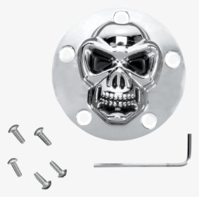 Drag Specialties Chrome Twin Cam Skull Points Cover - Harley-davidson Twin Cam Engine, HD Png Download, Free Download