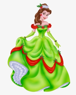 Download Top 96 Disney Christmas Clip Art - Disney Princess Belle Christmas Dress, HD Png Download, Free Download