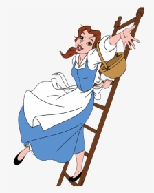 Beauty And The Beast Belle On Ladder, HD Png Download, Free Download